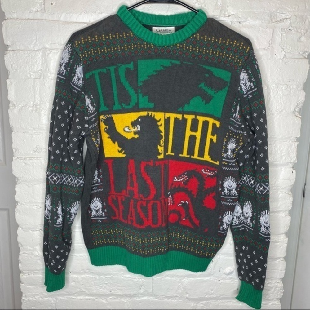 Game Of Thrones Tis The Last Season Holidays Sweater Size M